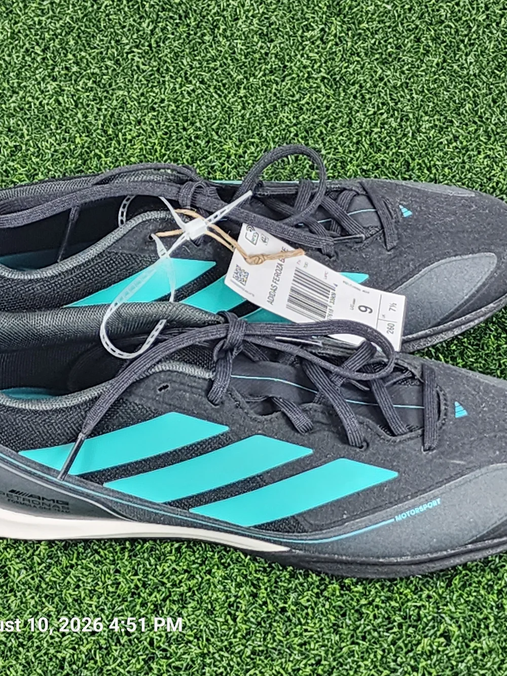 Mercedes AMG Petronas F1 Base Adidas Men's Black & Teal Motorsport Running Shoes